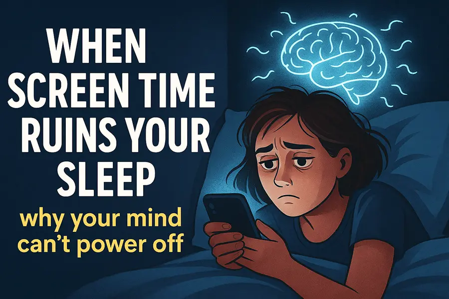 a girl lie in bed at night when struggling with insomnia and unable to sleep