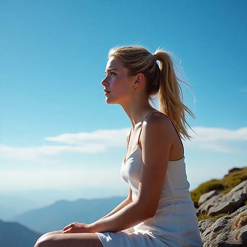 a blond young woman person overwhelmed while searching for one big life purpose