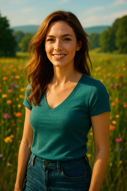 embracing sensitivity as strength in a colorful meadow