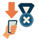 Reduced personal accomplishment icon