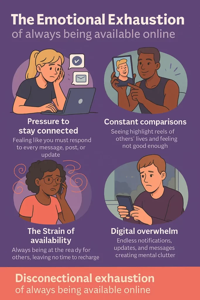 The Emotional Exhaustion of Always Being Available Online