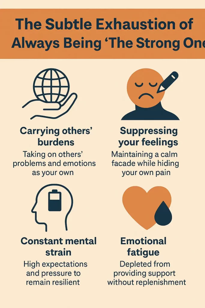 info graphic The Subtle Exhaustion of Always Being 'The Strong One'