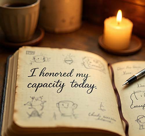 journaling to process guilt after practicing healthy boundary setting