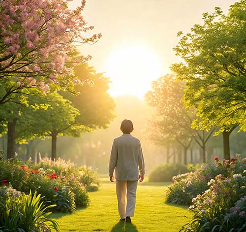 person embracing own life pace instead of comparing to others' timelines