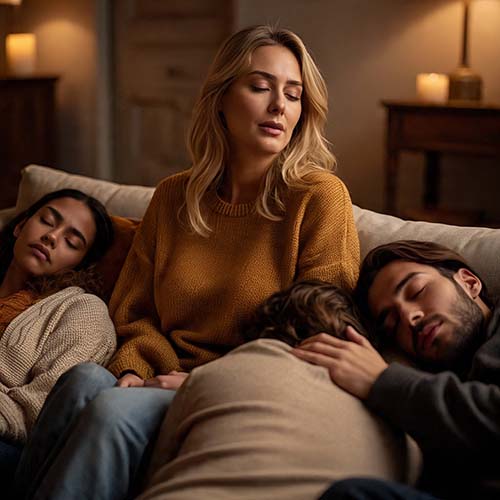 a beautiful blond woman person emotionally drained from constantly supporting others