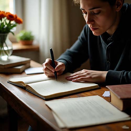 person reflecting peacefully instead of stressing about life purpose