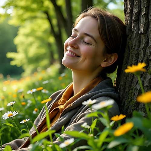 person resting peacefully without optimization pressure