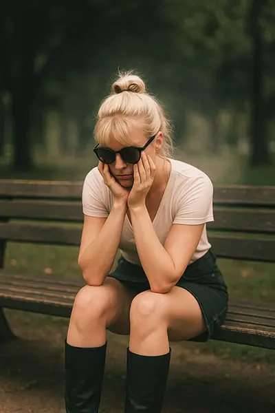 A person sits alone, overwhelmed, reflecting the toll of avoiding help on mental health