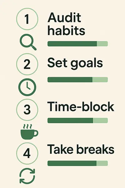  5 steps to train your online productivity simple path to lasting focus
