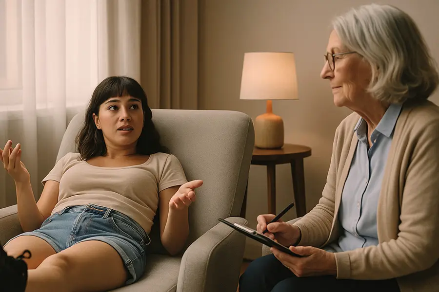 A worried mother tries to improve her and her family's mental health
