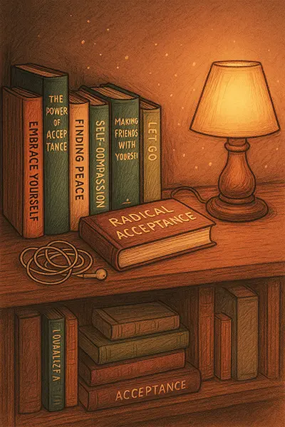 Books and pods shelf – dive deeper into self-acceptance, which one's calling you?