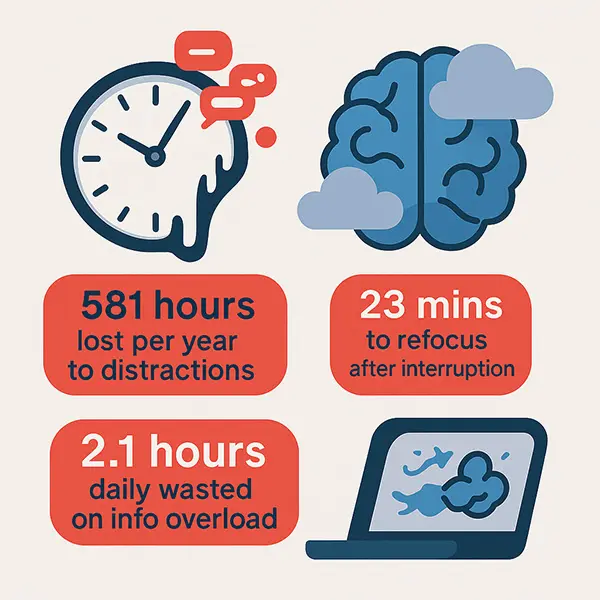 Eye-opening stats on how digital distractions kill your workday productivity