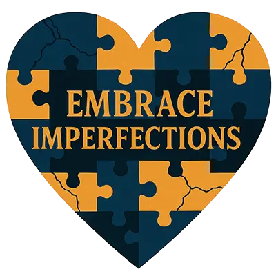  Puzzle heart showing true self-acceptance – imperfections make the picture complete, don't they?