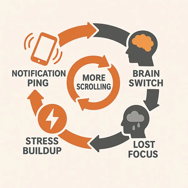 Vicious cycle of digital distractions break free from triggers that sabotage your focus