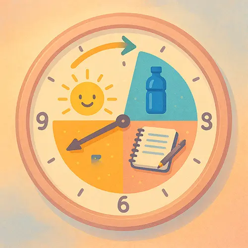 Decode the 5-to-9 routine morning habits that fuel your day, one step at a time.