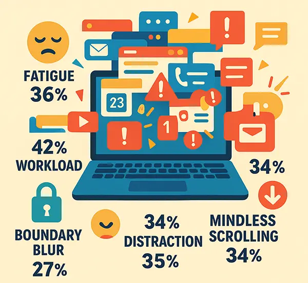Detect digital overwhelm: 5 signs your online productivity is tanking – boost focus without burnout